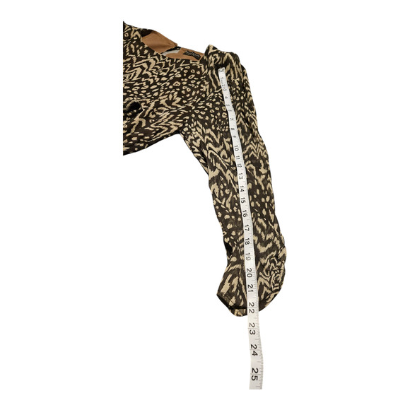 Dress Forum Large Brown and Beige Animal Print Long Sleeve Mini Dress - Picture 10 of 10